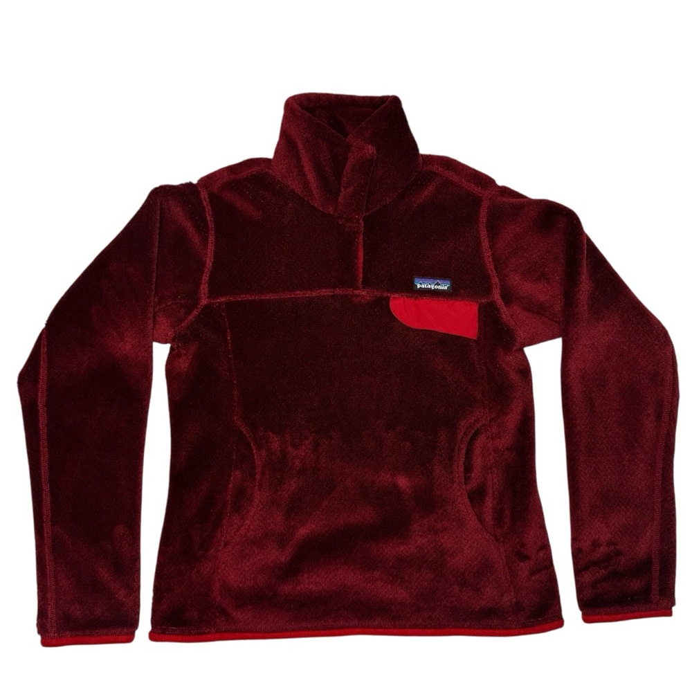 Patagonia Pullover Snap T Fleece Jacket Thermal Pro Red Womens Small
